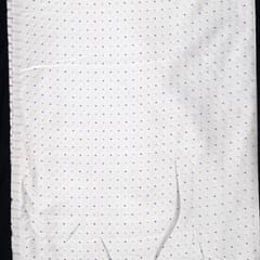White and Purple Color Self Design Poly Cotton Fabric