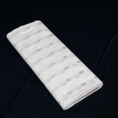 Off White Color Dyeable Golden Lurex Design Cotton Chanderi Fabric