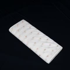 Off White Color Dyeable Golden Lurex Design Cotton Chanderi Fabric