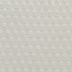 White Heavy Hakoba Fabric | Embroidered Cotton for Kurtis, Dresses & Blouses