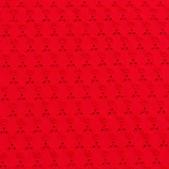 Red Heavy Hakoba Fabric | Embroidered Cotton for Kurtis, Dresses & Blouses