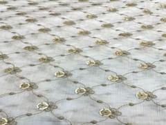 Dyeable Embroidered Pure Chanderi Silk White Abstract