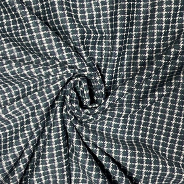 Bottle Green Colour Tweed Fabric