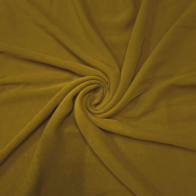 Mustard Colour Georgette Fabric