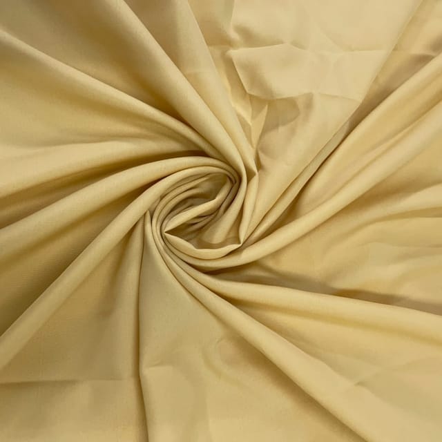 Light Yellow Colour Dyed Poly Crepe Fabric (N175L)