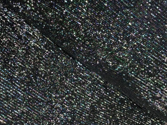 MultiColour Colour Stripes Embroiderd Net Fabric