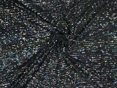 MultiColour Colour Stripes Embroiderd Net Fabric