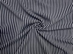 Black & White Stripes Linen Fabric