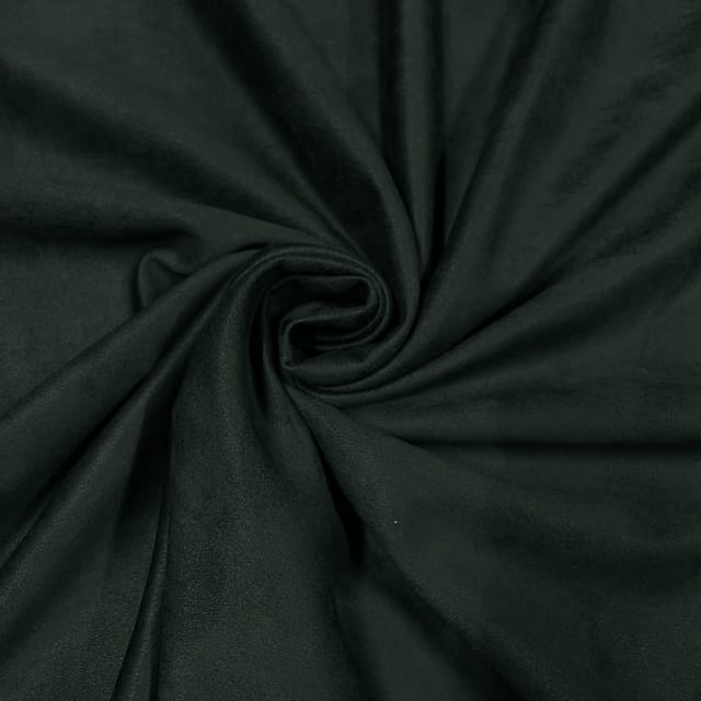Bottle Green Colour Suede Fabric (N172)