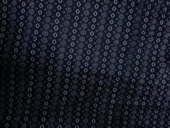 Black & White Geometric Modal Satin Print Fabric