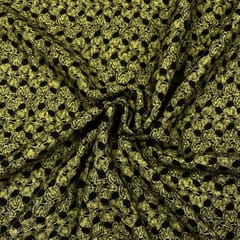 Yellow Colour Woolen Knit Fabric