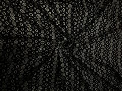 Black & White Geometric Modal Satin Print Fabric