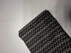 Black & White Geometric Modal Satin Print Fabric