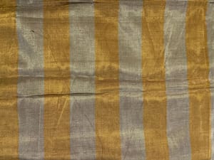 Gold Stripes Pure Tissue Fabric