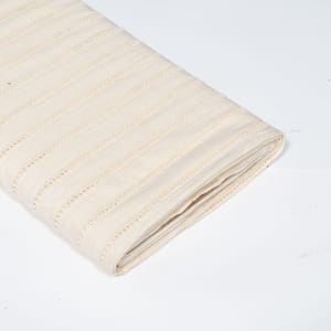 Off White Color Dyeable Cotton Schiffli Ladder Lace Fabric
