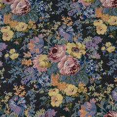 Multi Color Floral Design Cotton Blend Jacquard Fabric