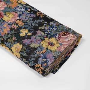 Multi Color Floral Design Cotton Blend Jacquard Fabric