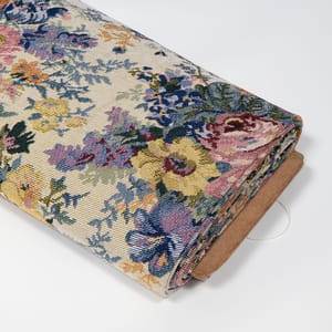 Multi Color Floral Design Cotton Blend Jacquard Fabric