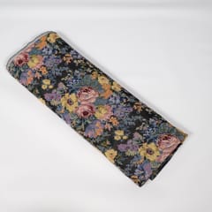 Multi Color Floral Design Cotton Blend Jacquard Fabric