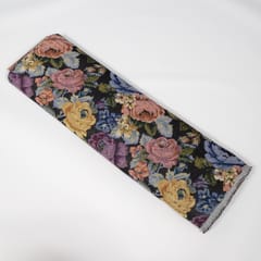 Multi Color Floral Design Cotton Blend Jacquard Fabric