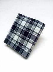 Navy Checks Dobby Weave Yarn Dyed  Cotton  Fabric