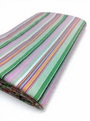 Multi Color Stripes Plain Weave Yarn Dyed  Cotton Lycra Fabric