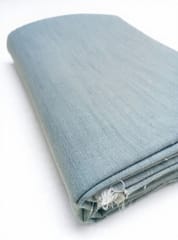 Light Blue Solid Plain Weave Yarn Dyed  Cotton Lycra Fabric