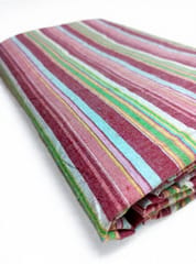 Multi Color Stripes Plain Weave Yarn Dyed  Cotton Lycra Fabric