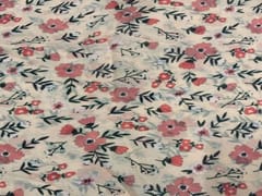 Georgette Peach Pink Floral