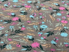 Printed Cotton Grey Floral