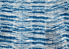 Georgette White Blue Abstract