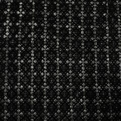 Black Colour Velvet Embroidered Fabric