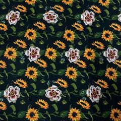 Multi Colour Crepe Printed Fabric