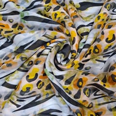 Multi Colour Georgette Printed Fabric
