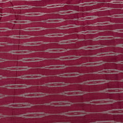 Wine Colour Cotton Ikat Fabric