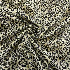 Multi Colour Pure Chanderi Silk Printed Fabric