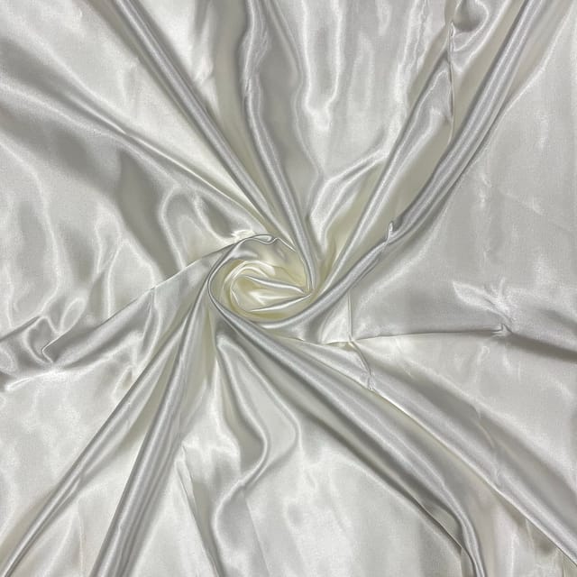 Off White Colour Acetate Satin Fabric