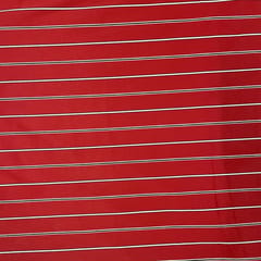 Rust Colour Mettalic Lycra Stripes Fabric