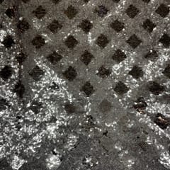 Copper Colour Net Sequins Embroidered Fabric
