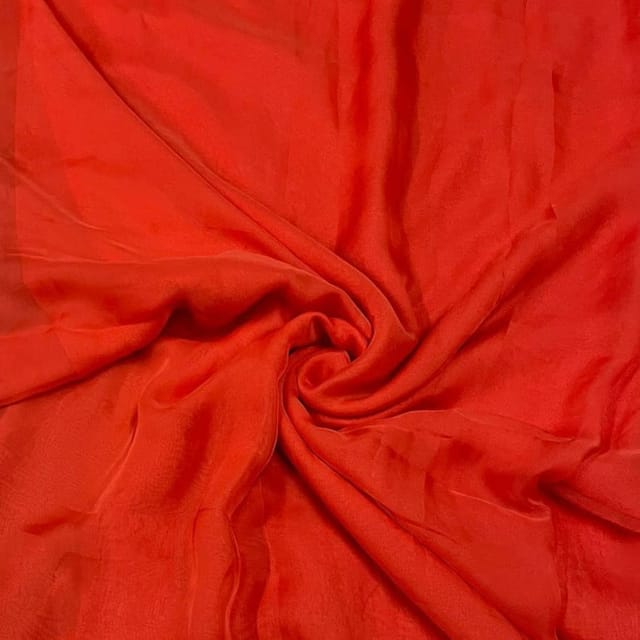 Coral Colour Flat Chiffon Fabric