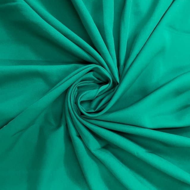 Rama Green Colour Dyed Poly Crepe Fabric (N13)