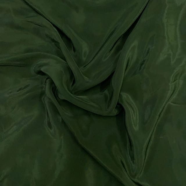 Dark Bottle Green Copy Crepe Fabric  (N17D)