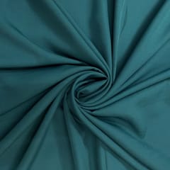 Dark Rama Green Colour Dyed Poly Crepe Fabric (N815)