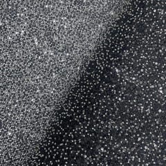 Black Colour Lycra Sequence Fish Net Embroidered Fabric