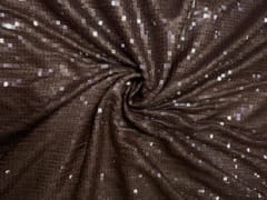 Brown Foil Square Sequins Fabric