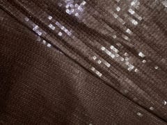 Brown Foil Square Sequins Fabric