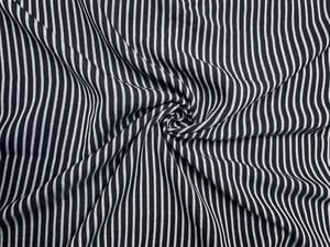 Black & White Stripes Linen Fabric