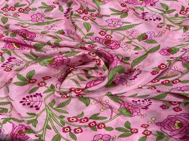 Chiffon Rose Pink Floral