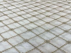 Dyeable Embroidered Pure Chanderi Silk White Floral Checks