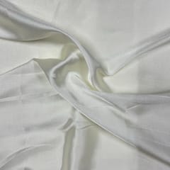 Off White Colour Poly Satin Fabric ( N55LL JC2 )